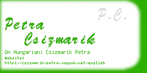 petra csizmarik business card